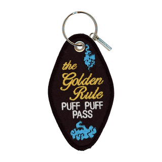 Puff Puff Pass Embroidered Keychain