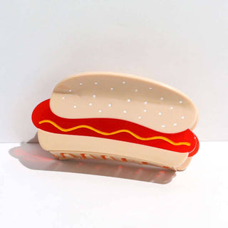 Large Hot Dog Hair Claw Clip