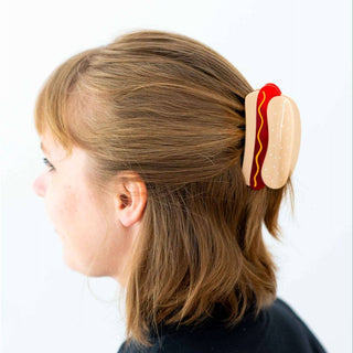 Large Hot Dog Hair Claw Clip